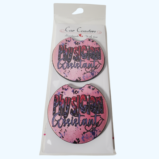 Physician Assistant Car Coaster – 2.75" Neoprene Cup Holder Coaster