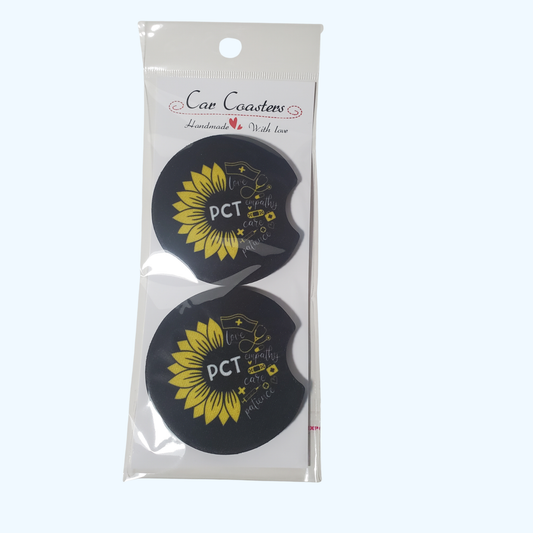 Patient Care Technician Car Coaster – 2.75" Neoprene Cup Holder Coaster