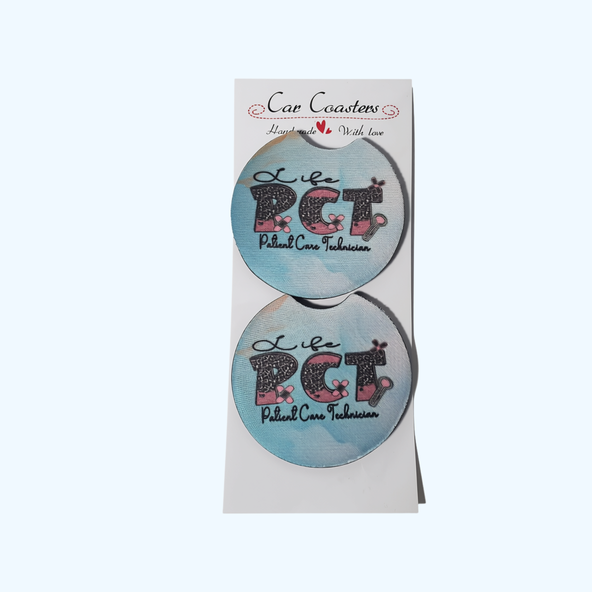 Patient Care Technician Car Coaster – 2.75" Neoprene Cup Holder Coaster