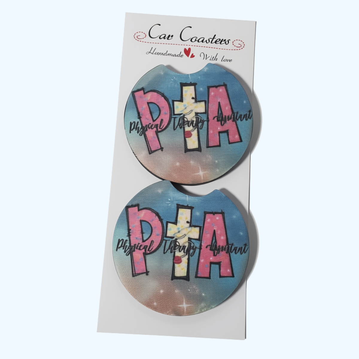 Physical Therapy Assistant Car Coaster – 2.75" Neoprene Cup Holder Coaster