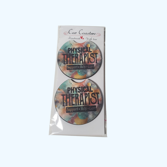 Physical Therapy Car Coaster – 2.75" Neoprene Cup Holder Coaster