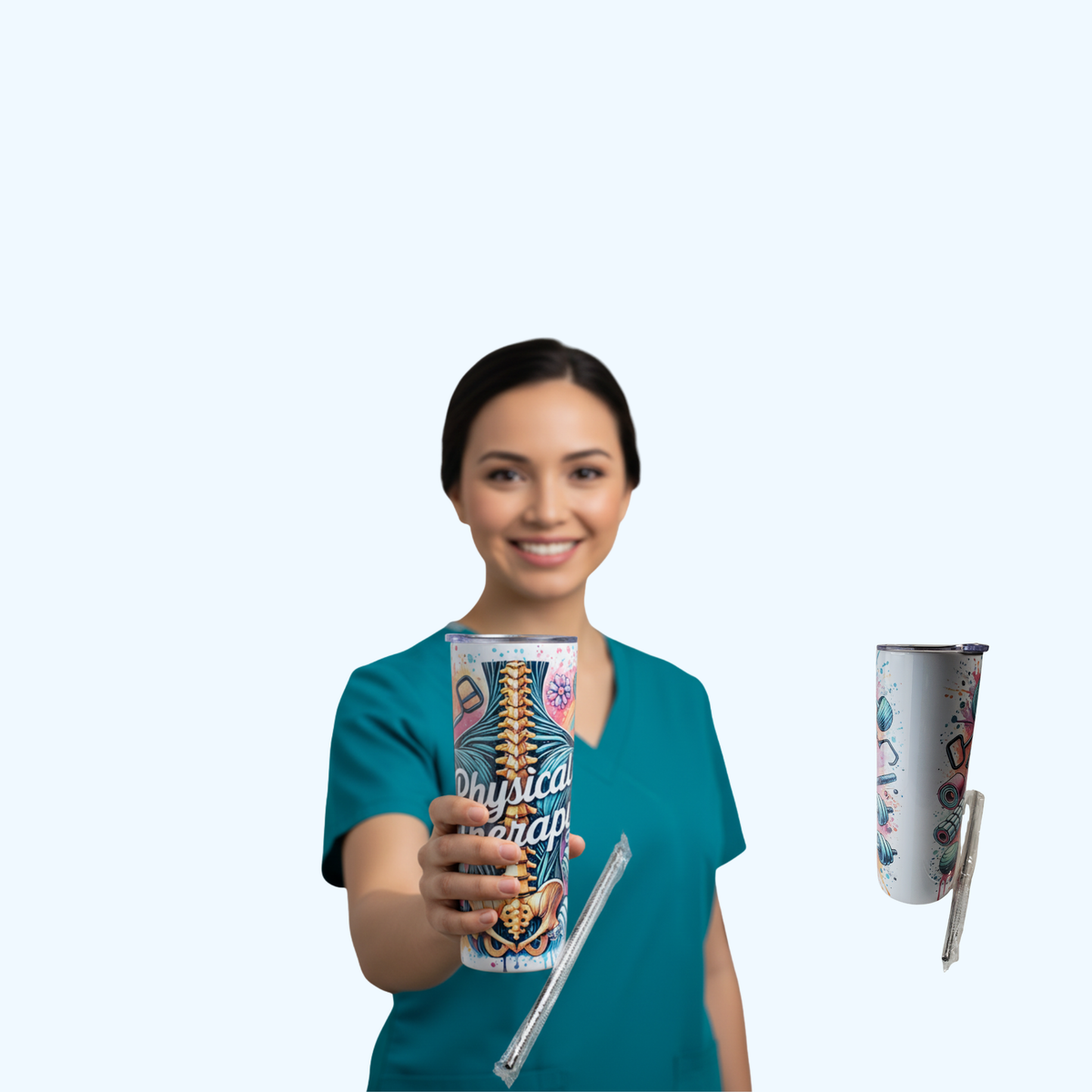 Physical Therapist 20 oz Skinny Tumbler | Insulated Stainless Steel PT Gift