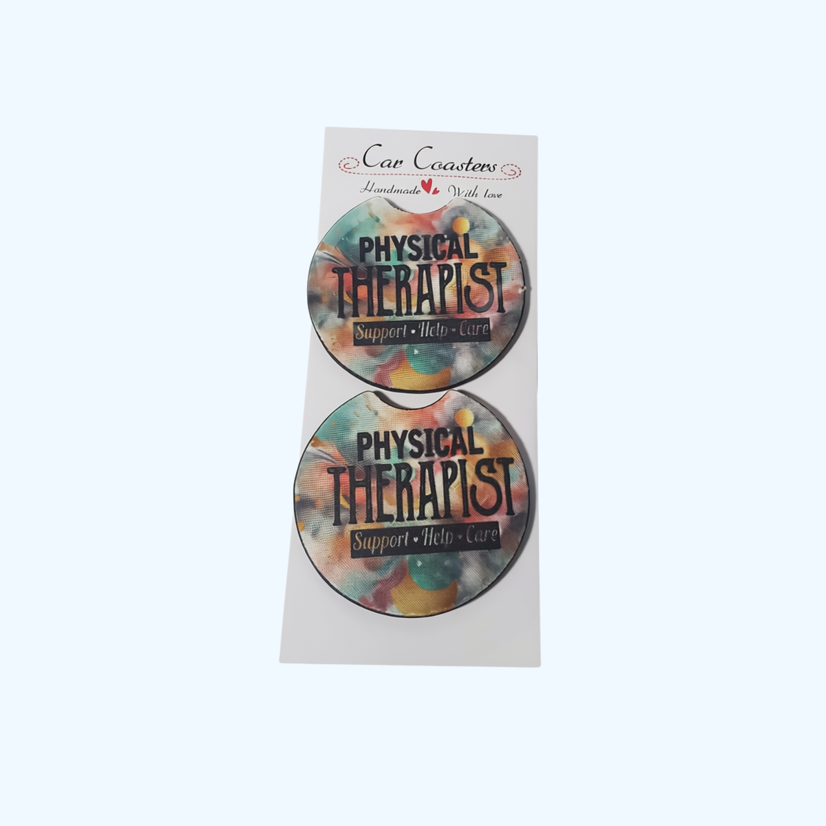 Physical Therapy Car Coaster – 2.75" Neoprene Cup Holder Coaster