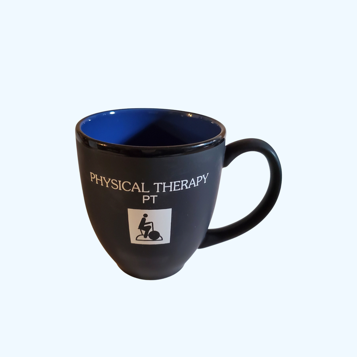 Physical Therapy Hilo Bistro Mug – 15 oz Ceramic Coffee Mug with Colored Interior