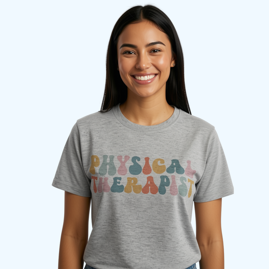 Physical Therapist Crew Neck T-Shirt – PT Shirt, Physical Therapy Apparel, Therapist Gift