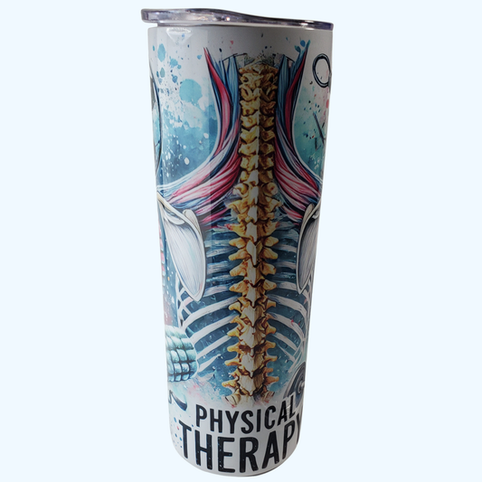 Physical Therapist 20 oz Skinny Tumbler | Insulated Stainless Steel PT Gift