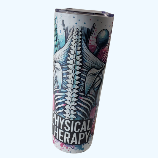 Physical Therapist 20 oz Skinny Tumbler | Insulated Stainless Steel PT Gift