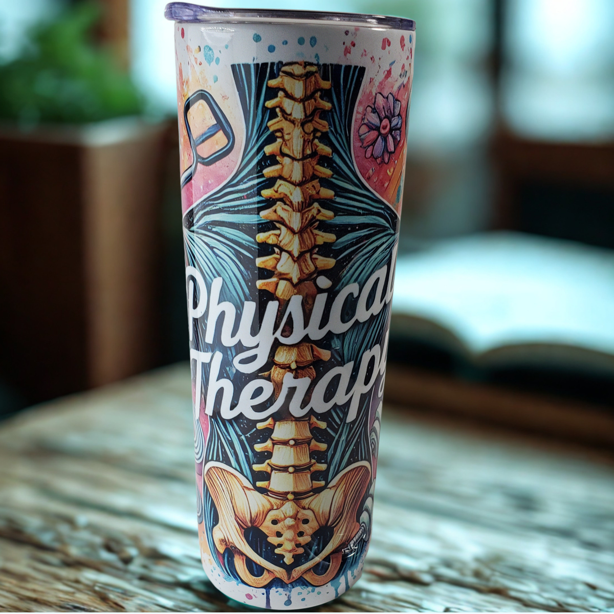 Physical Therapist 20 oz Skinny Tumbler | Insulated Stainless Steel PT Gift