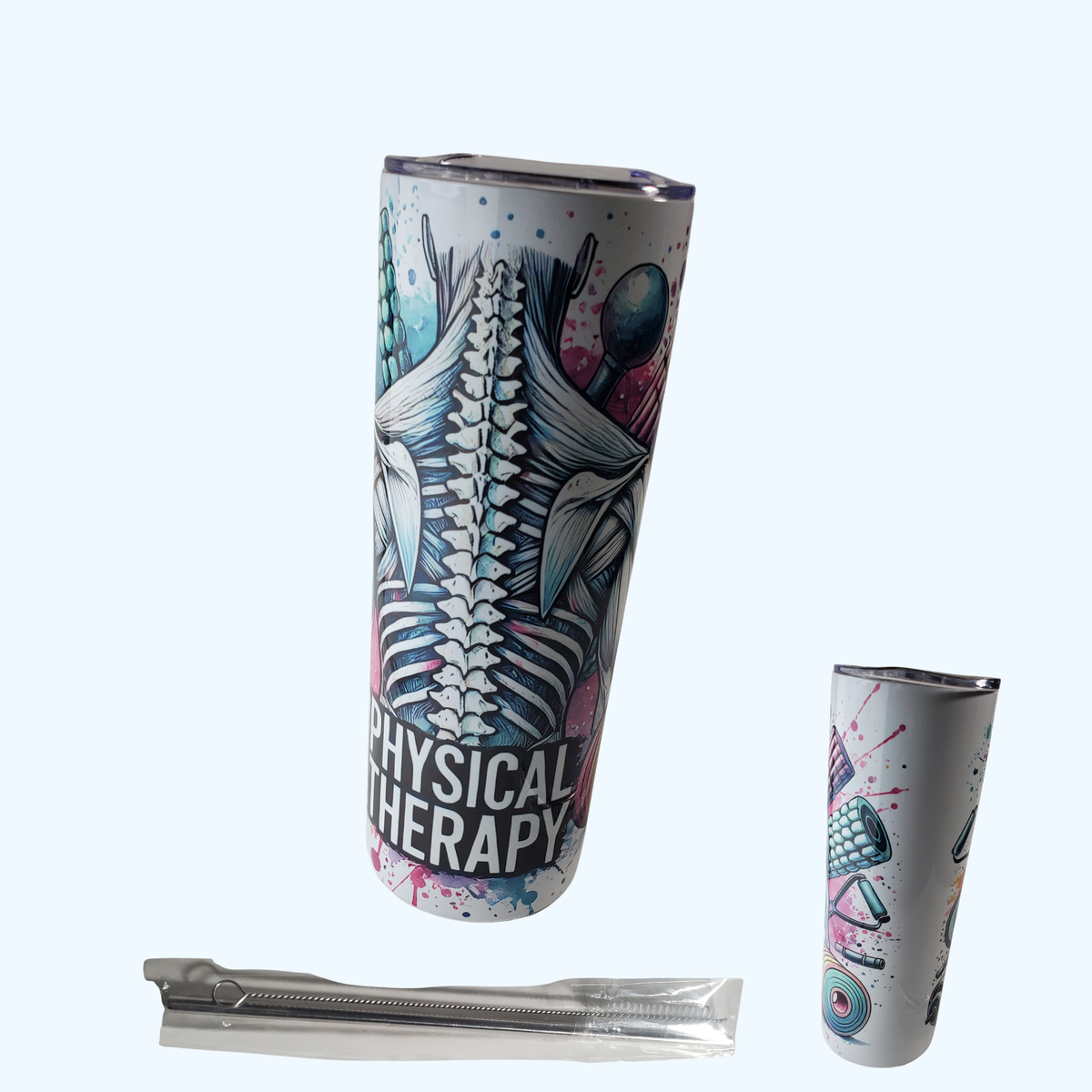 Physical Therapist 20 oz Skinny Tumbler | Insulated Stainless Steel PT Gift