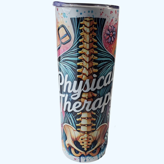 Physical Therapist 20 oz Skinny Tumbler | Insulated Stainless Steel PT Gift