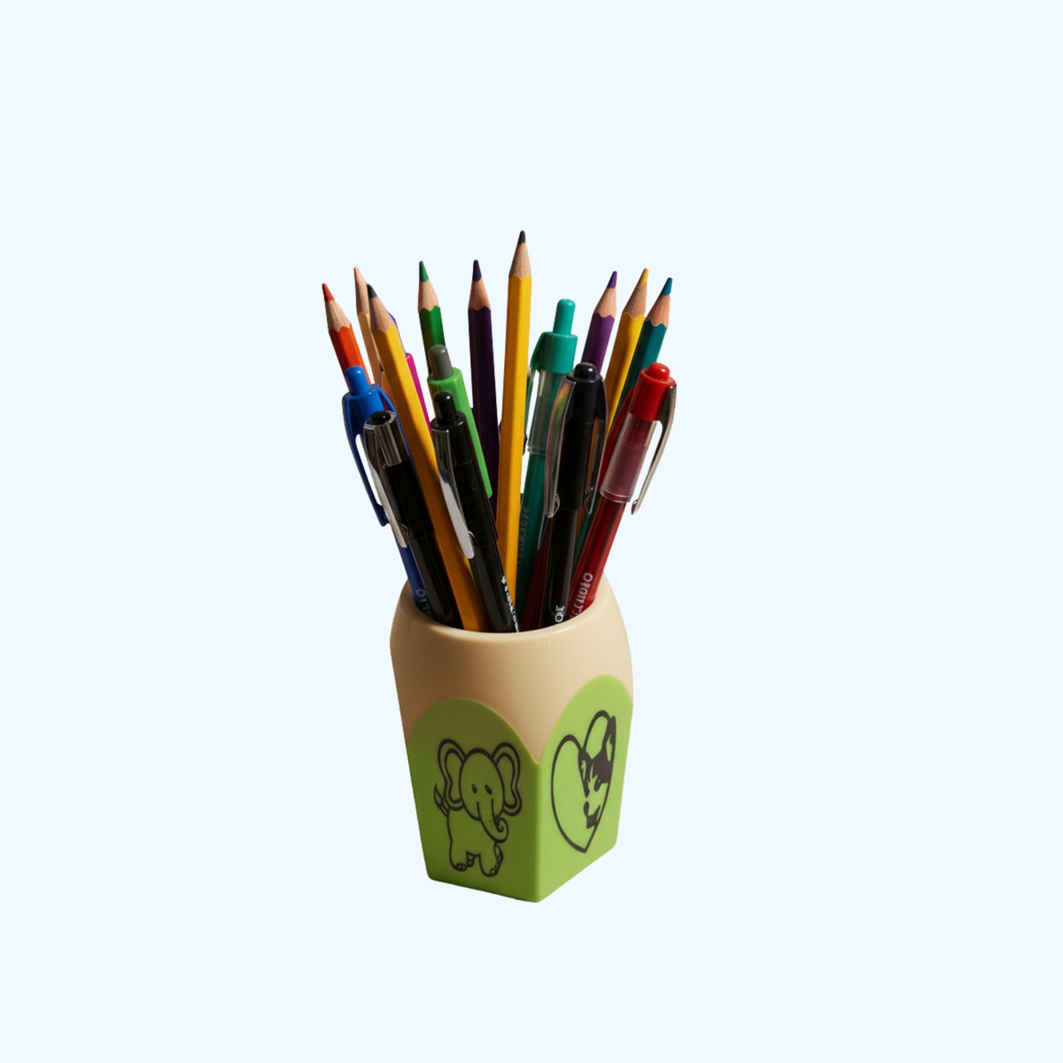 Pencil-Shaped Pen & Pencil Holder | Cute Desktop Organizer | Pencil Cup for Office, Teacher & Student Desk