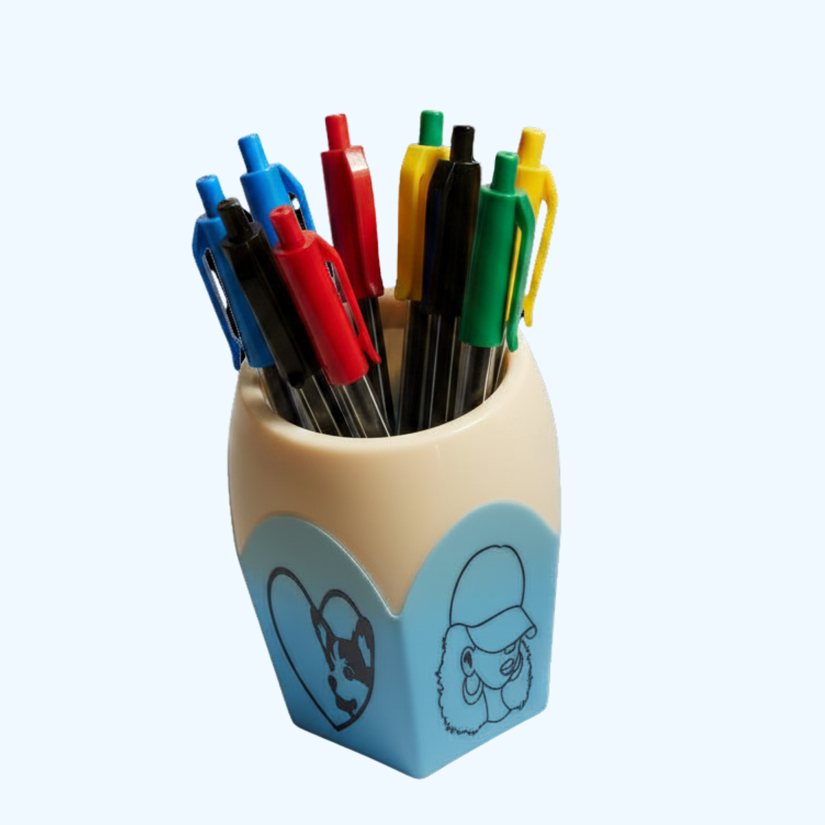 Pencil-Shaped Pen & Pencil Holder | Cute Desktop Organizer | Pencil Cup for Office, Teacher & Student Desk