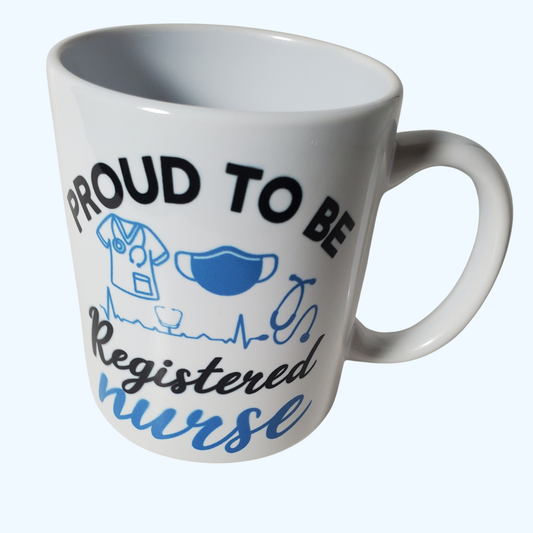 Proud to Be RN Ceramic Mug | Registered Nurse Coffee Mug | Nurse Appreciation Gift
