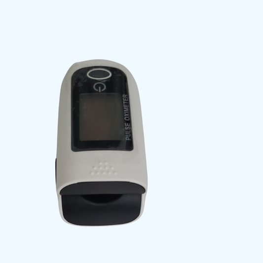 Fingertip Pulse Oximeter – White & Black SpO2 Oxygen Saturation Monitor with Lanyard