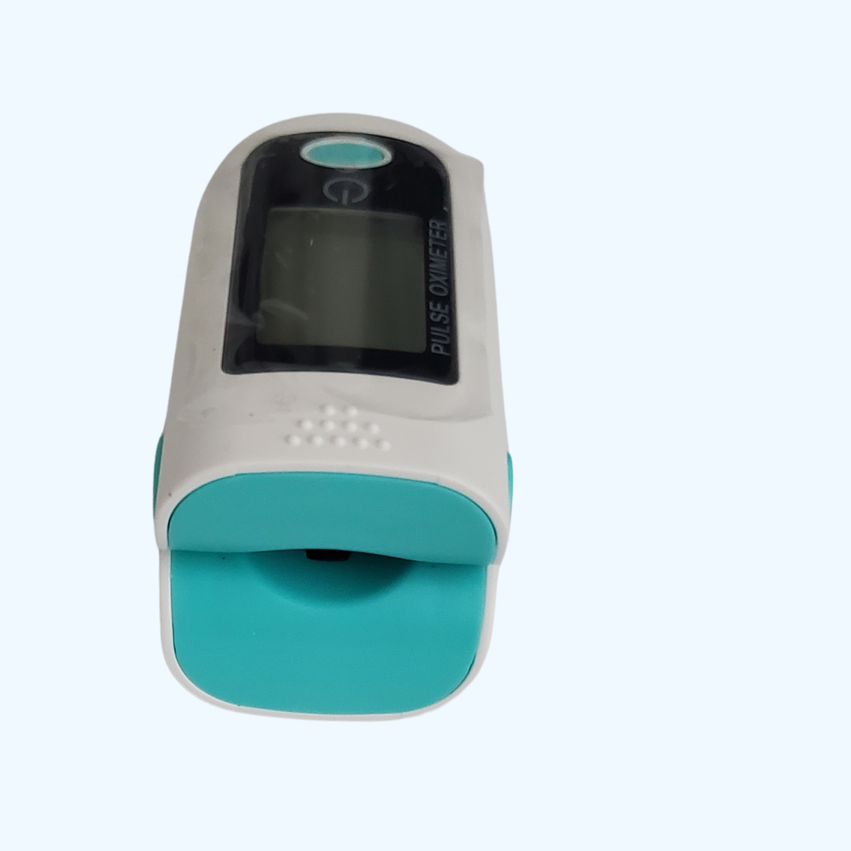 Fingertip Pulse Oximeter – White & Blue SpO2 Oxygen Saturation Monitor with Lanyard