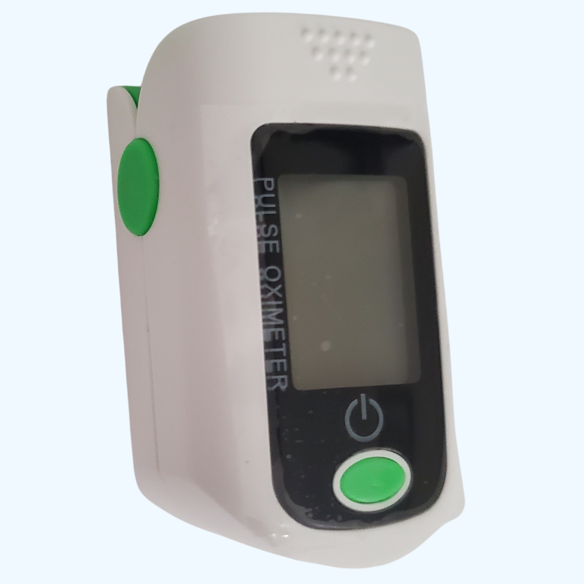 Fingertip Pulse Oximeter – White & Green SpO2 Oxygen Saturation Monitor with Lanyard