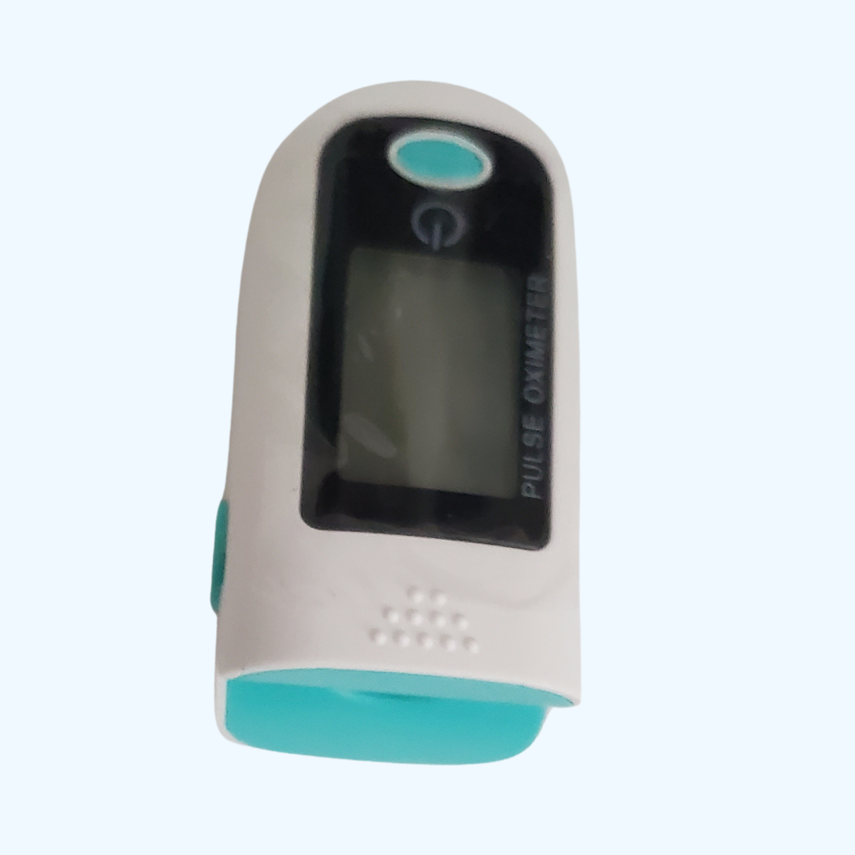 Fingertip Pulse Oximeter – White & Blue SpO2 Oxygen Saturation Monitor with Lanyard