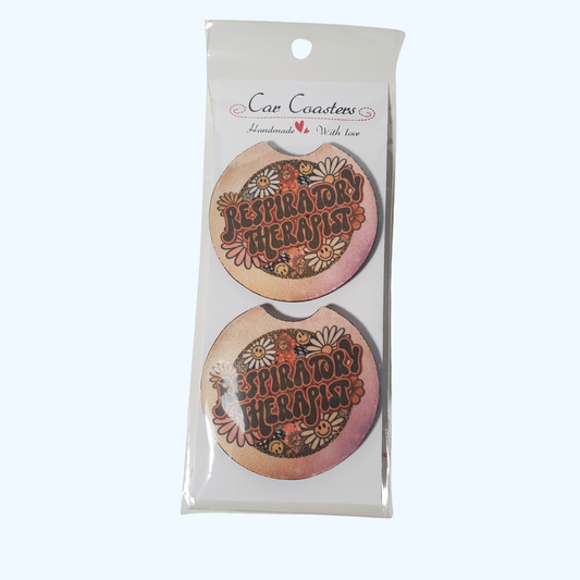 Respiratory Therapist Car Coaster – 2.75" Neoprene Cup Holder Coaster