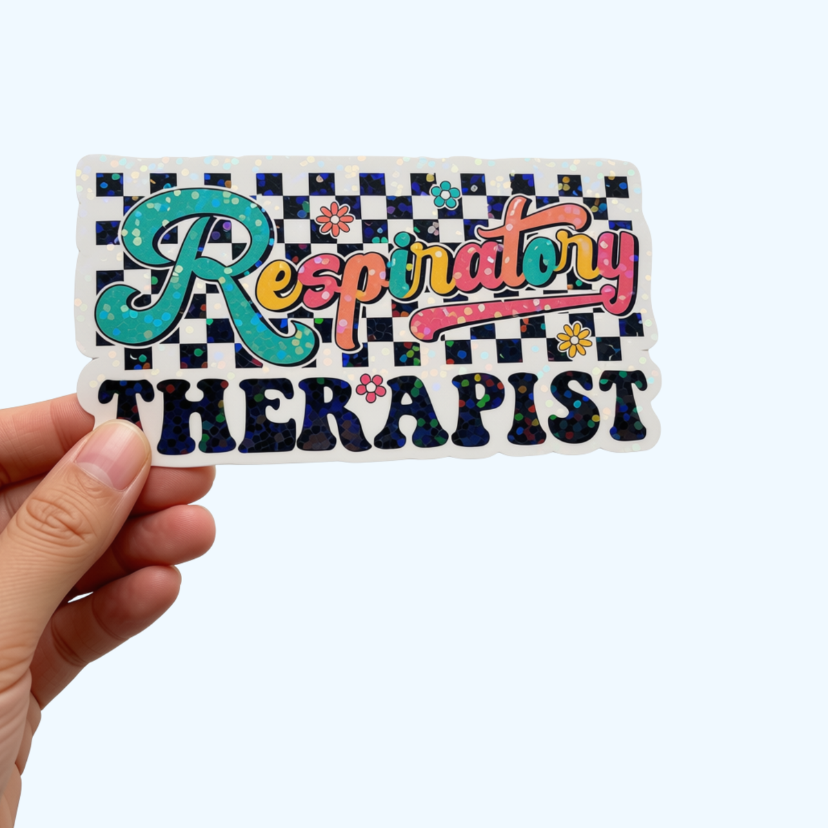Respiratory Therapist Sticker – Holographic RT Sticker & Healthcare Gift