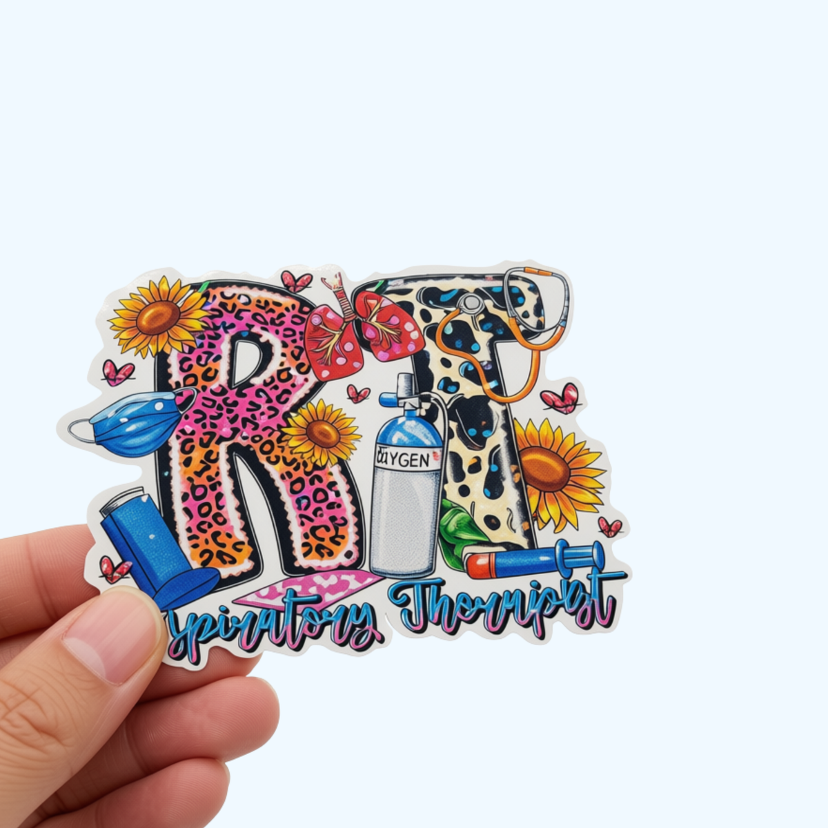Respiratory Therapist Sticker – Holographic RT Sticker
