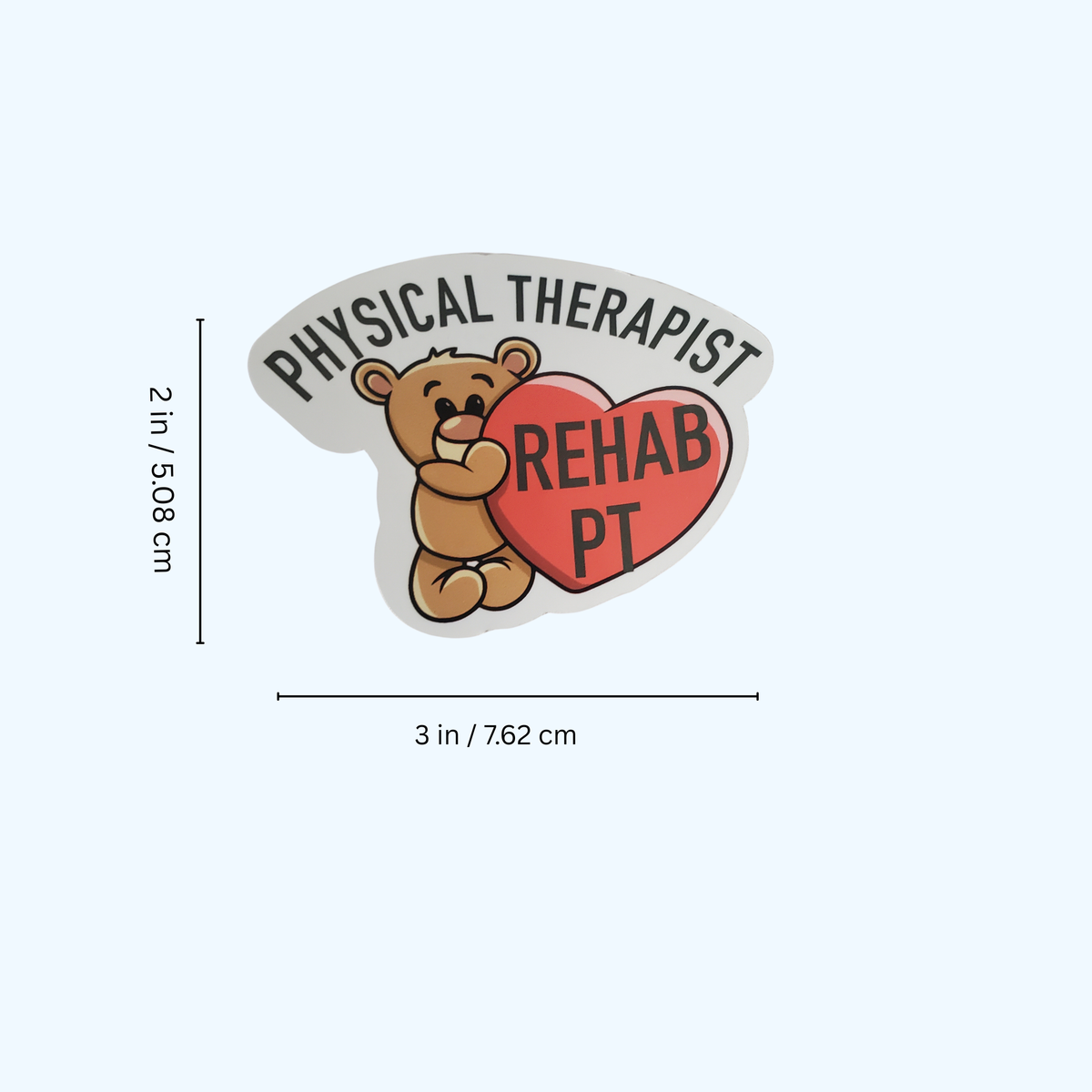 Premium Vinyl Physical Therapist Sticker – Water Resistant PT Sticker for Laptops