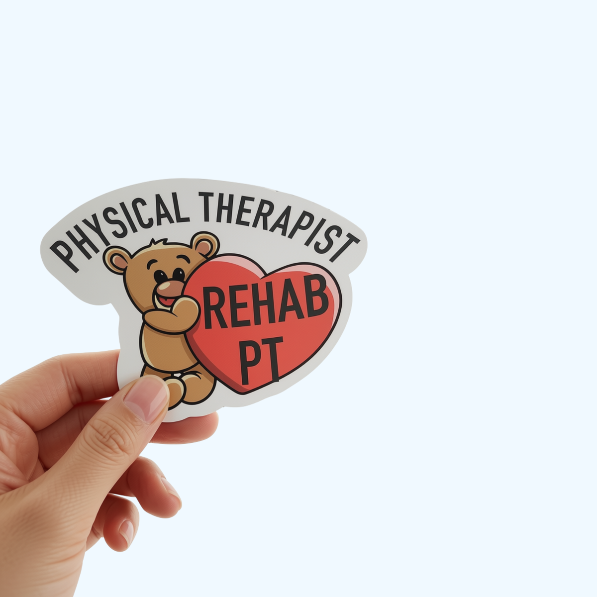 Premium Vinyl Physical Therapist Sticker – Water Resistant PT Sticker for Laptops