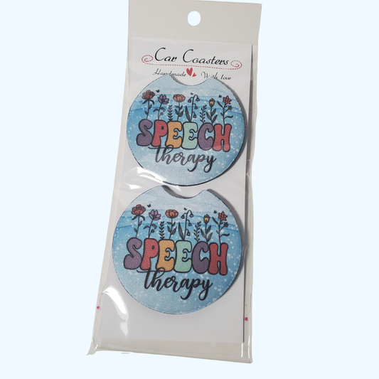 SLP Car Coaster – 2.75" Neoprene Speech-Language Pathologist Cup Holder Coaster