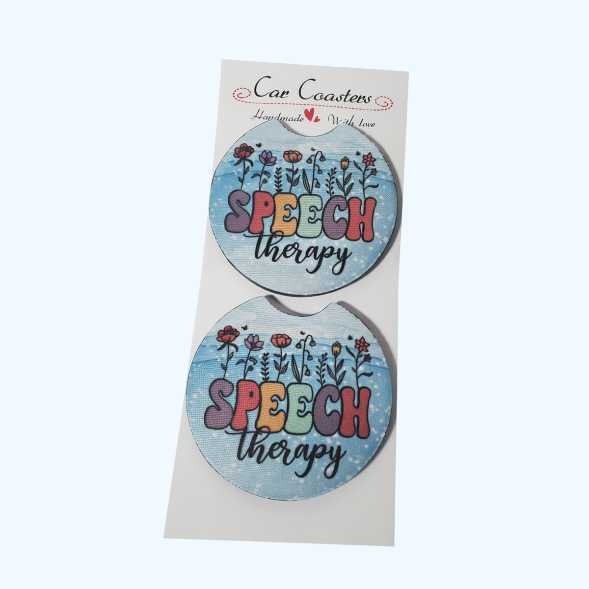 SLP Car Coaster – 2.75" Neoprene Speech-Language Pathologist Cup Holder Coaster