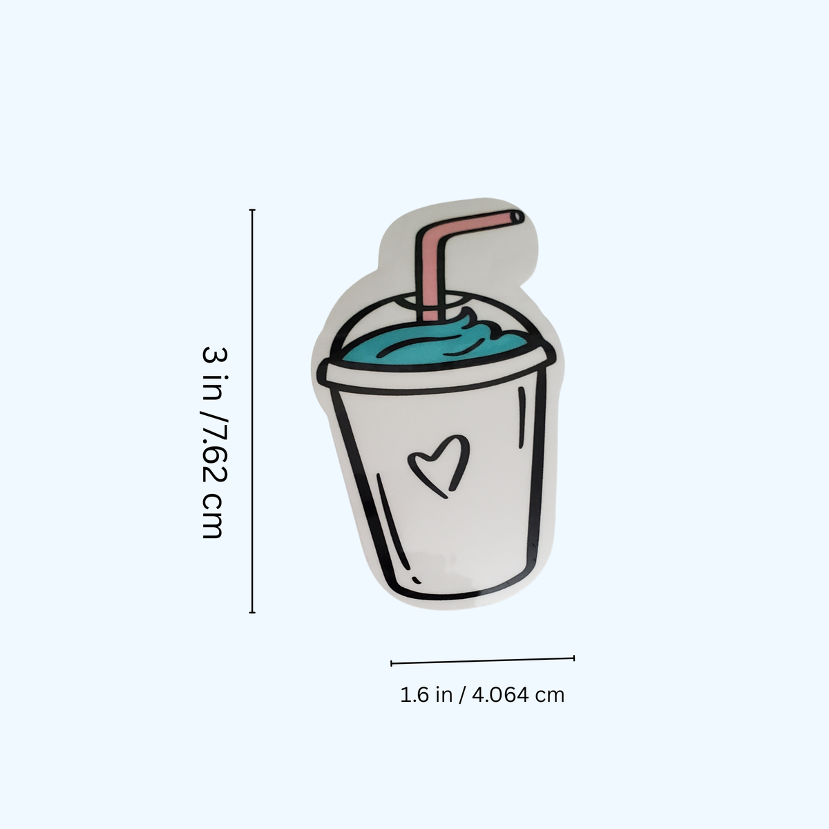 Slushie Sticker – Laminated Cute Drink Sticker for Tumblers & Water Bottles