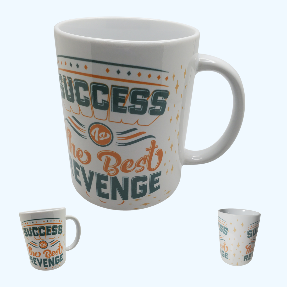 Success Is the Best Revenge Ceramic 15 oz Mug – Motivational Coffee & Teacup
