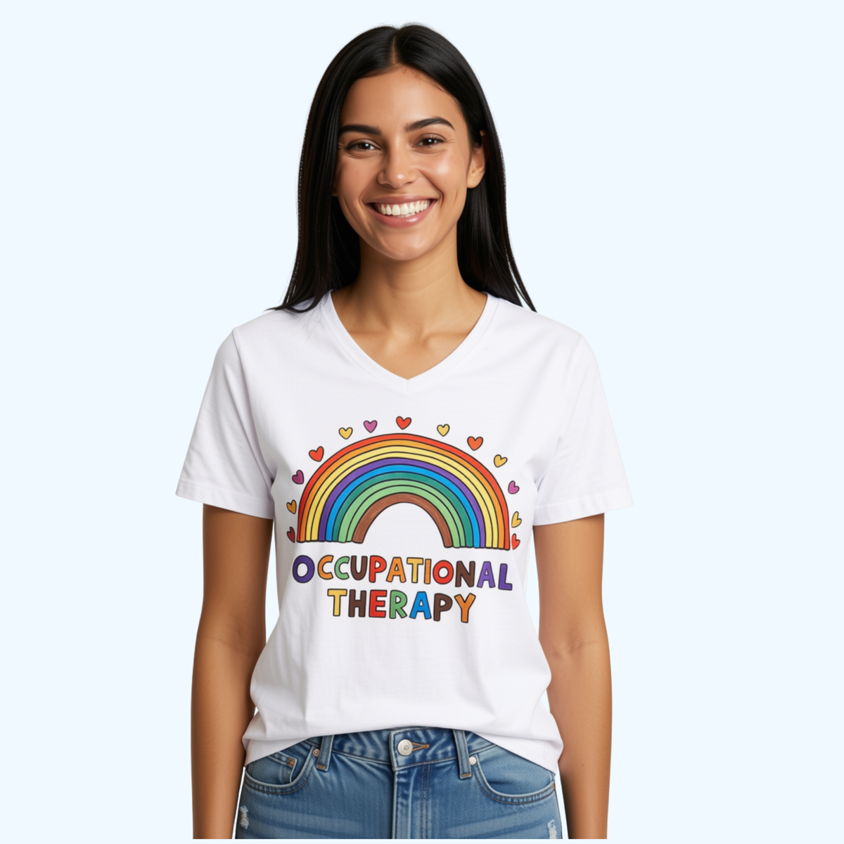 Occupational Therapy V-Neck T-Shirt – OT Therapist Shirt, Occupational Therapist Gift