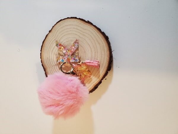 KEYCHAINS WITH POM POM, BUTTERFLY, TASSELS AND LETTER INITIAL - Image 6
