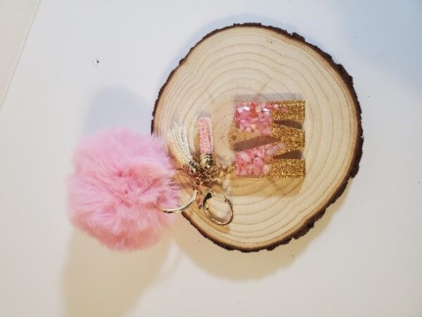 KEYCHAINS WITH POM POM, TASSELS AND LETTER INITIAL - Image 10