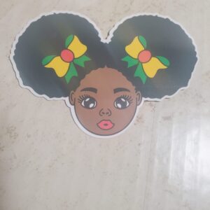 Girl with Bows Sticker
