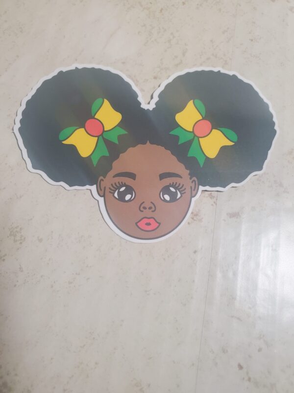Girl with Bows Sticker