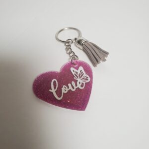 Heart Shaped Acrylic Keychain