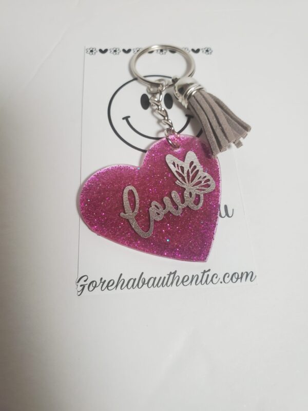 Heart Shaped Acrylic Keychain