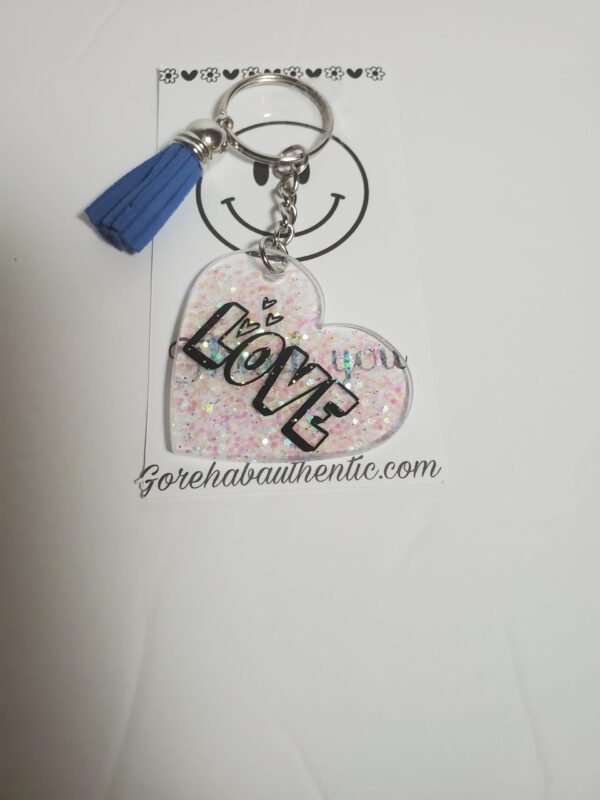 Heart Shaped Acrylic Keychain