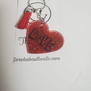 Heart Shaped Acrylic Keychain