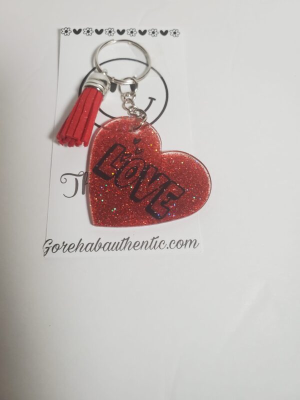 Heart Shaped Acrylic Keychain