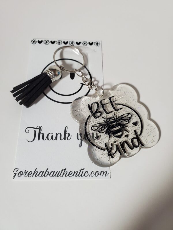 Bee-Kind Acrylic Keychain - Image 2