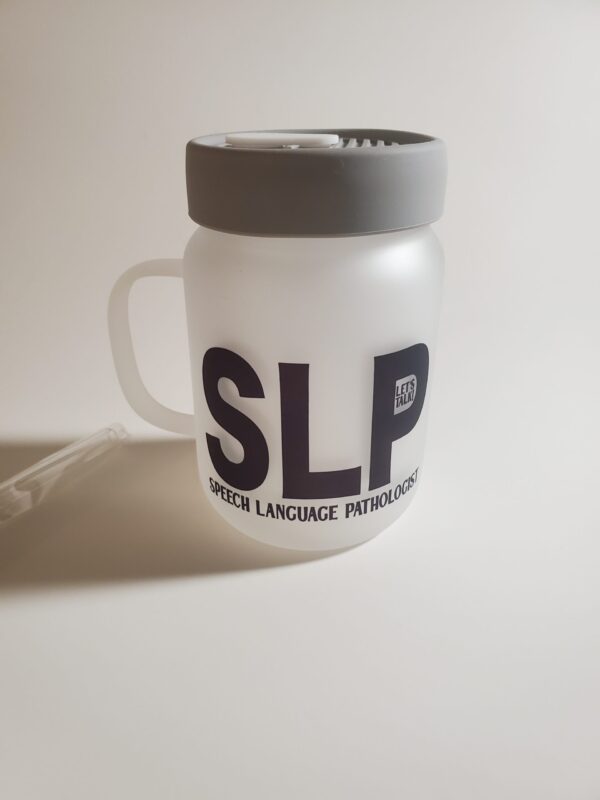 Personalized Frosted Mason Jar for SLP