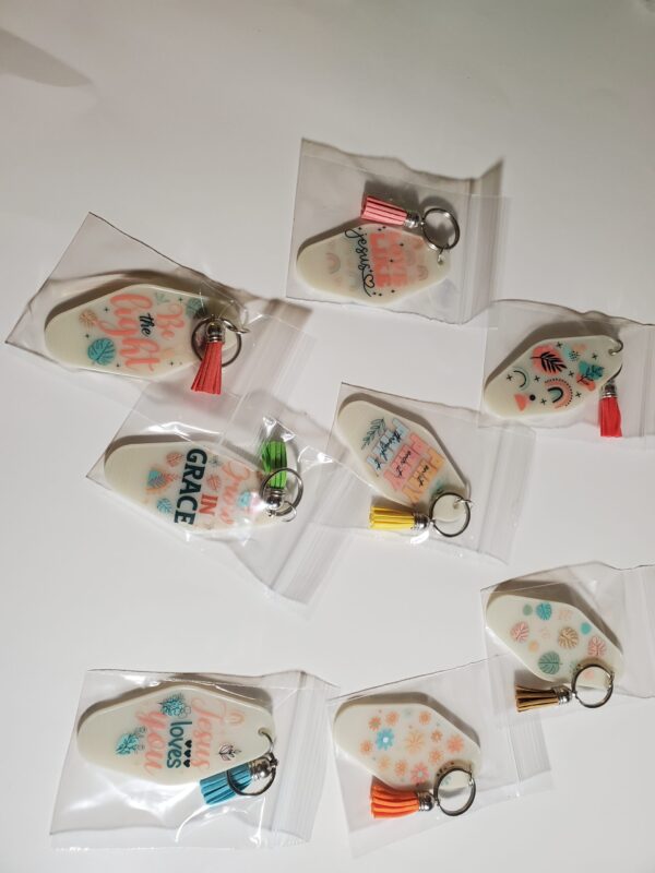 Glow in the Dark Motel Keychains