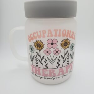 Personalized Frosted Mason Jar for OT