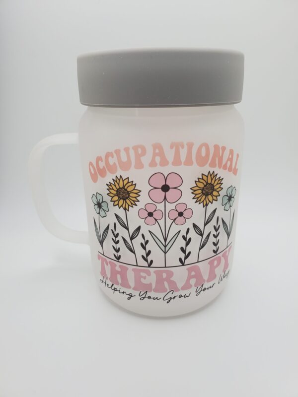 Personalized Frosted Mason Jar for OT - Image 2