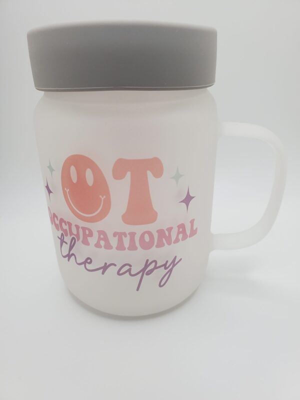 Personalized Frosted Mason Jar for OT