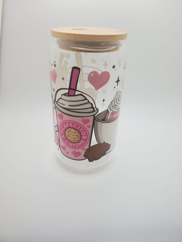 Coffee Theme Glass Cup - Image 2